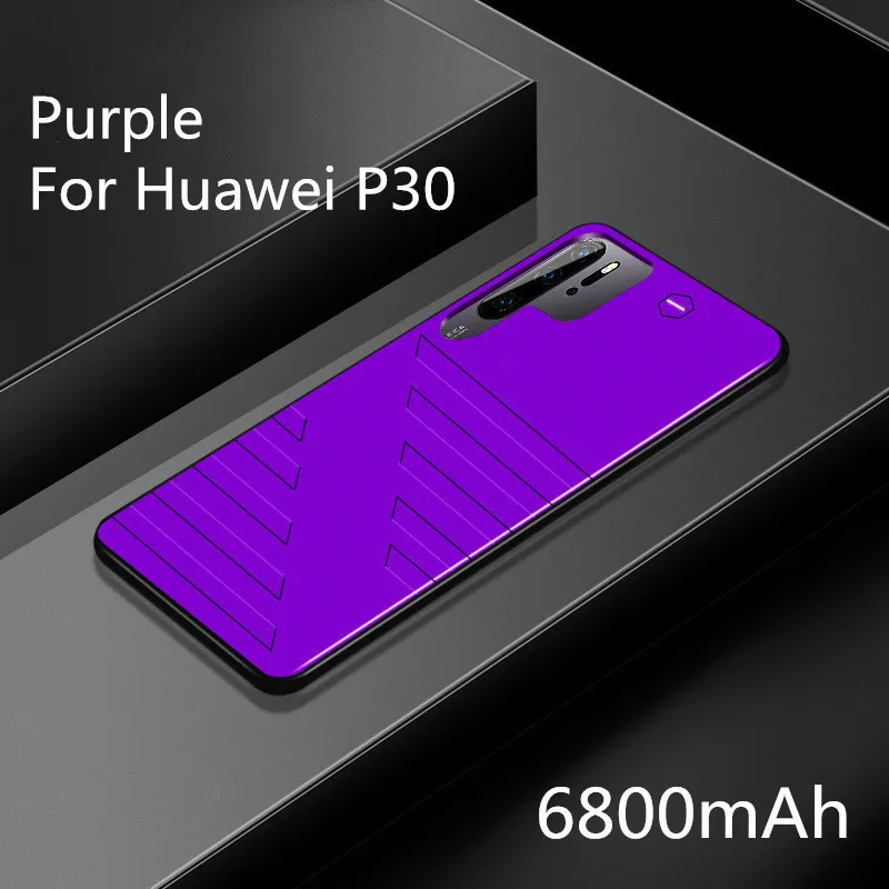 Чехол для аккумулятора Leioua 6800 мАч, внешний аккумулятор для huawei P30 30 Pro, отдельный Ультратонкий чехол для телефона, чехол для зарядного устройства - Цвет: For P30  Purple