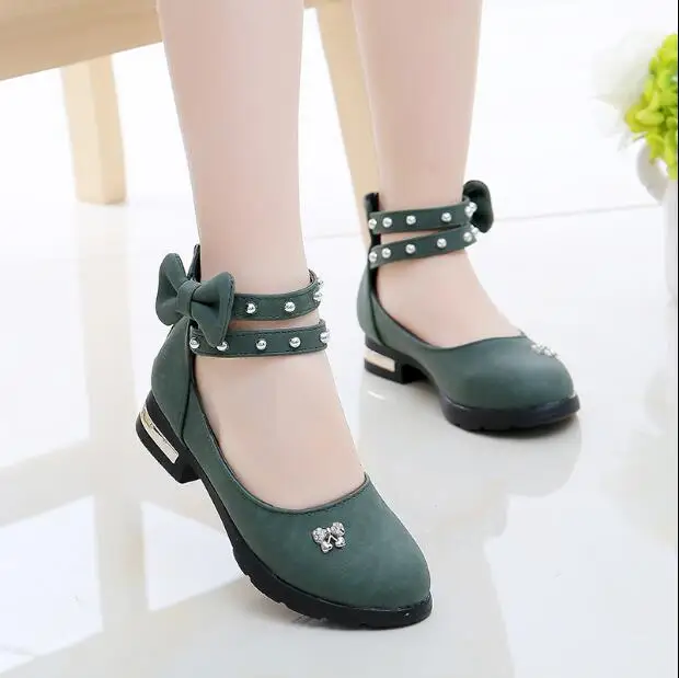

Children's Roman shoes spring and autumn 2018 new girls Korean fashion casual wild rhinestone princess shoes