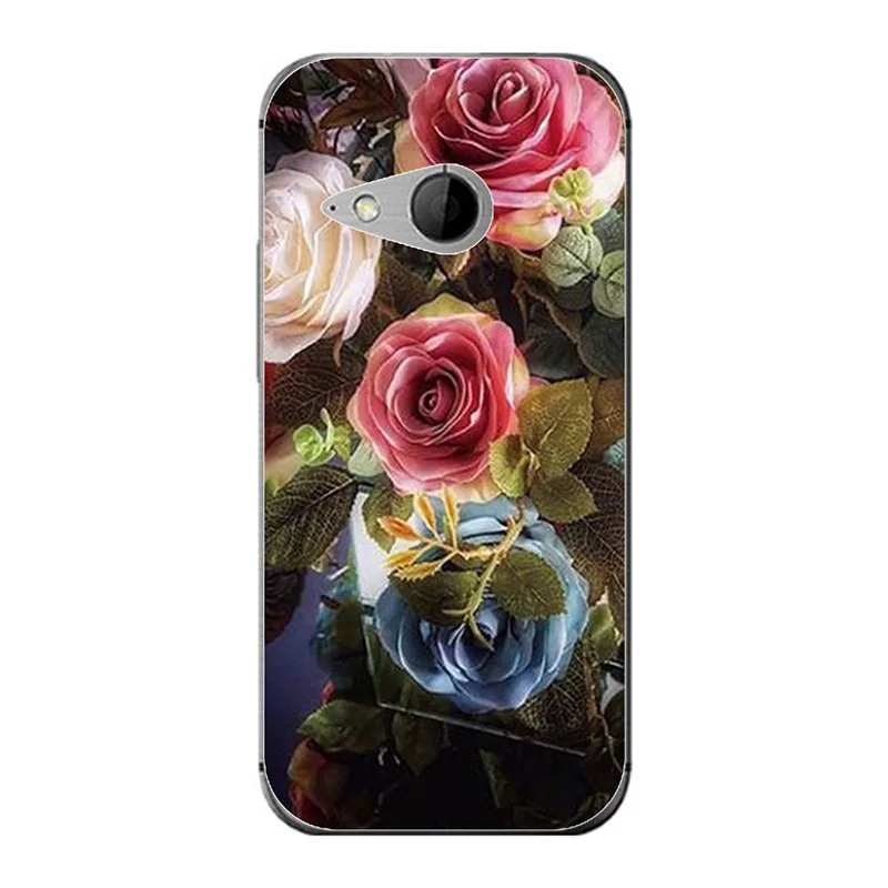 Милый модный чехол с цветочным рисунком для HTC One M8 Mini 2 чехлы телефона мягкий из