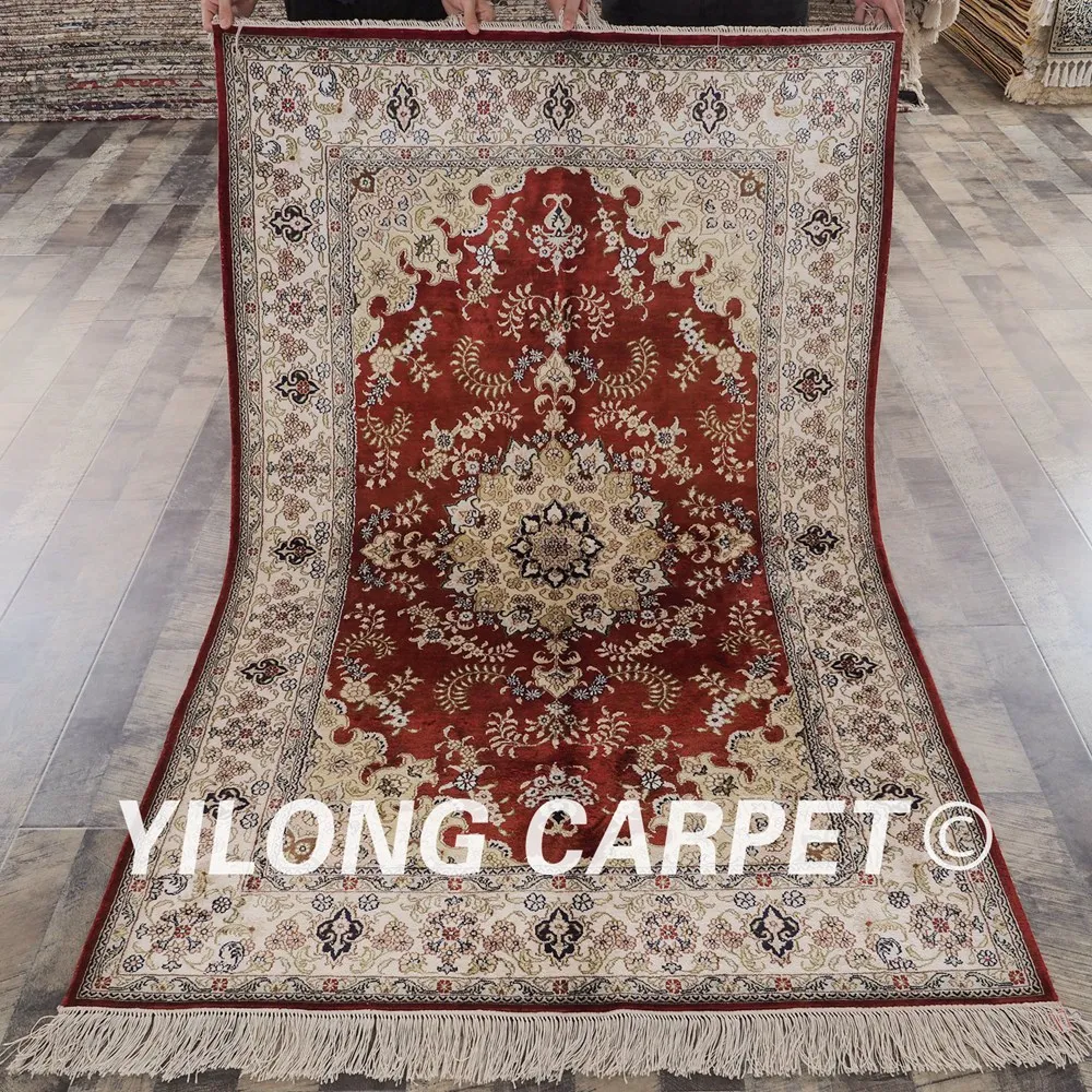 YILONG 4 'x 6' восточные турецкий ковер красный роскошный vantage античный Тебриз и