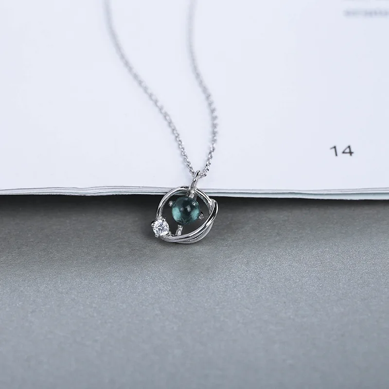 Collier femme argent pendentif планета подвеска колье ювелирные изделия collares joyeria массивное
