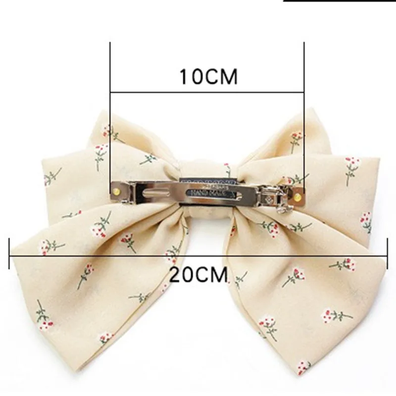 

New Fashion Quality Big Large Girls' Hair Bow Broken Flower 3 Layers Chiffon Barrette Hair Clips Women Ponytail Hair Accessories