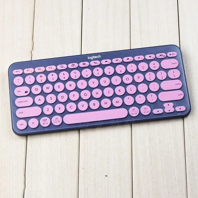 Для logitech K380 крышка клавиатуры силиконовая Водонепроницаемый настольный компьютер kyeboard защитная пленка - Цвет: Красный