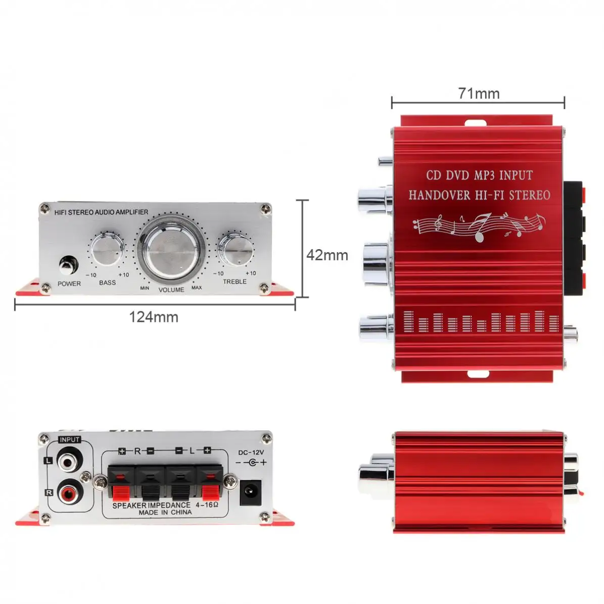 

Sale Handover Hi-Fi Car Stereo Amplifier Support CD / DVD / MP3 Input
