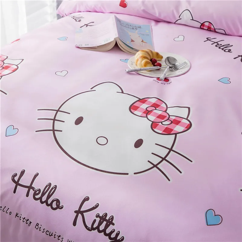 Домашний текстиль комплект постельного белья с рисунком Hello Kitty детское