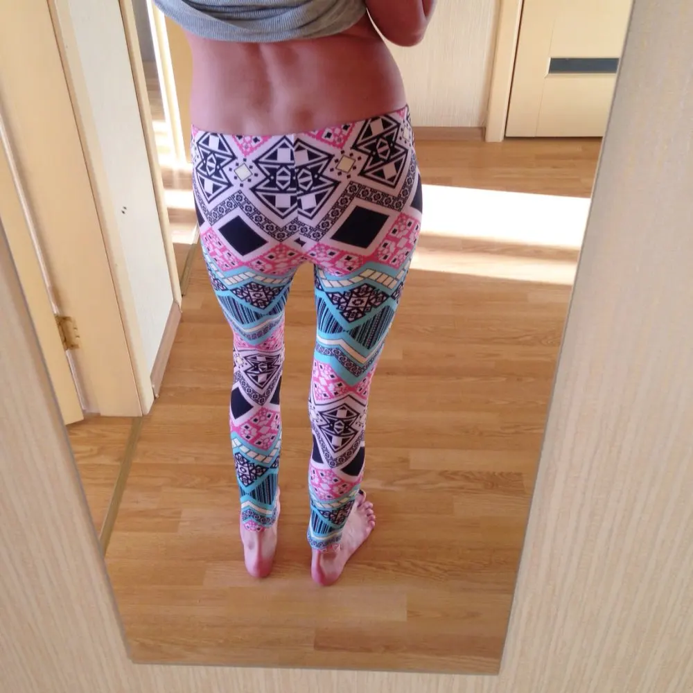 Женские леггинсы в стиле панк эластичные пикантные брюки с геометрическим