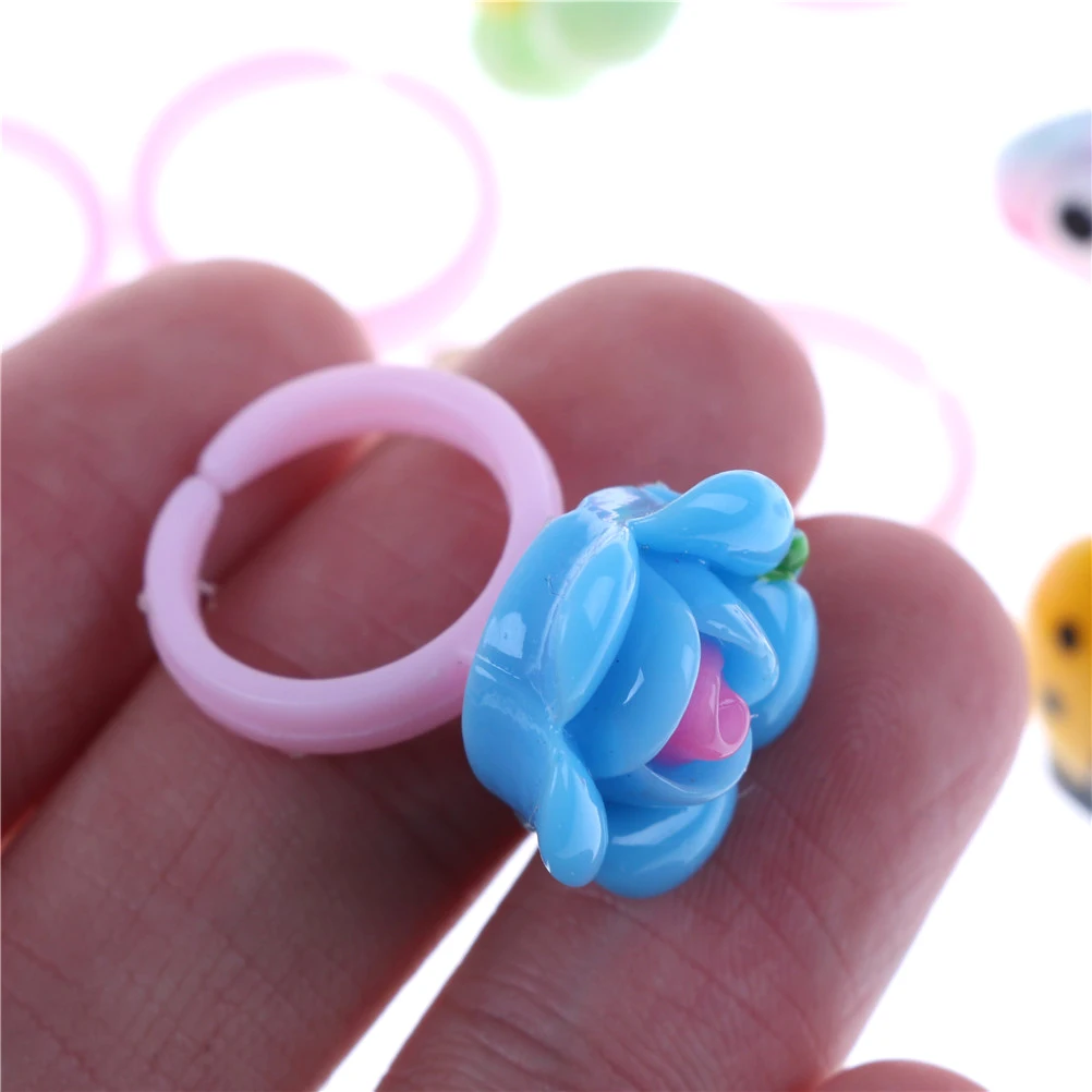 10 шт. детские пластиковые кольца с мультяшным рисунком|ring for|rings for kidsring kids girls |