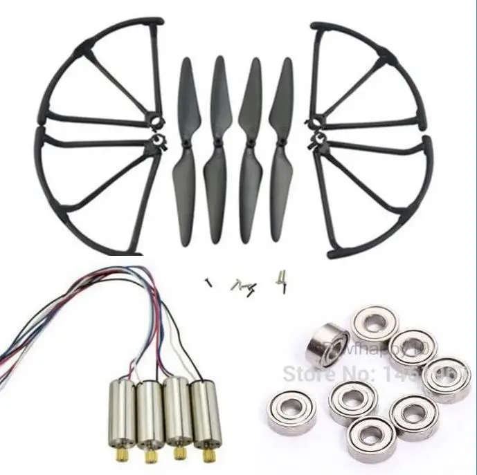 

Hubsan X4 H502S H502E RC Quadcopter drone Spare Parts upgrade bearing + Propeller protect guard + motors + blade parts kit