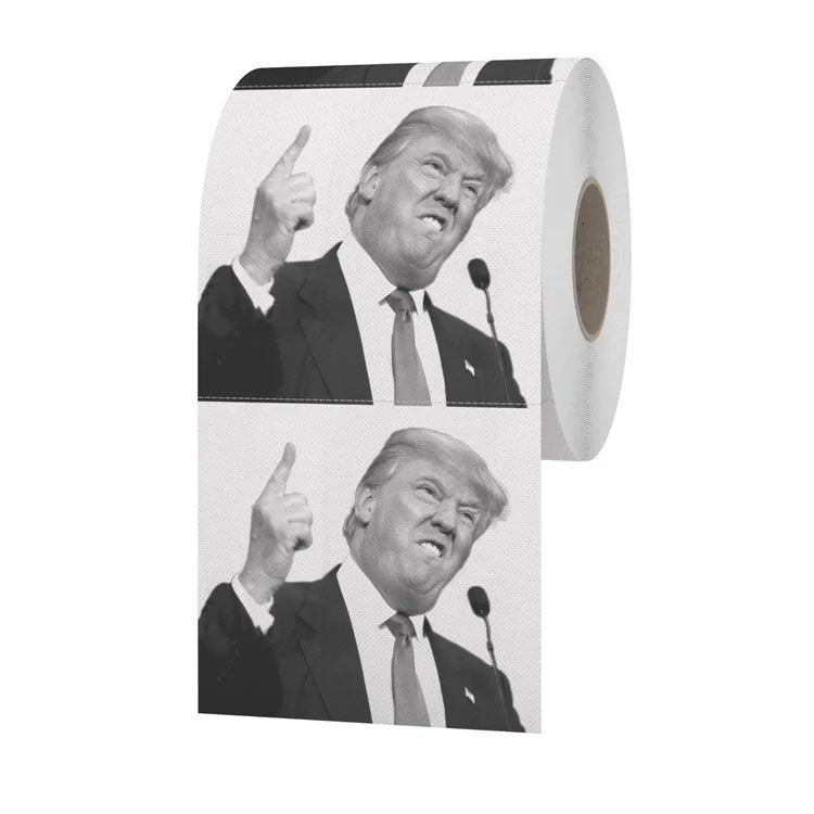 1 рулон креативная туалетная бумага с президентом Дональдом Трампом|Переносные