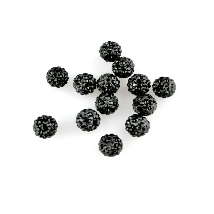Черные глиняные хрустальные бусины 100 шт./лот для изготовления ювелирных изделий