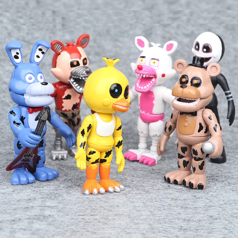 Экшн фигурки из аниме пять ночей у Фредди ПВХ Фигурки FNAF Fazbear Бонни Фокси игрушки