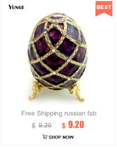 Русские faberge фиолетовые украшения для яиц расписанные коробки на подставке набор с эмалью и кристаллами для украшения дома
