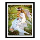 5d diy Алмазная вышивка с ангелом, вышивка крестом, алмазная живопись, квадратная вышивка с животными, схема картины бисером, стразы