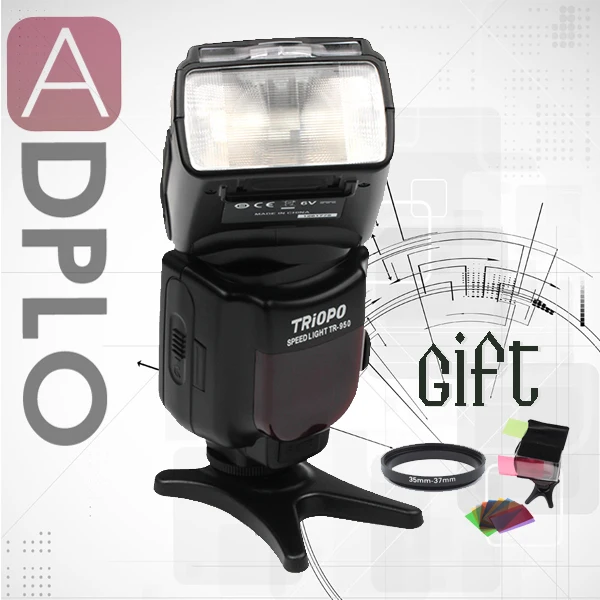 

Buy 1 get 2 gift !!Triopo TR-950 Universal Mount Flash Speedlite TR950 suit For Canon/Nikon camera