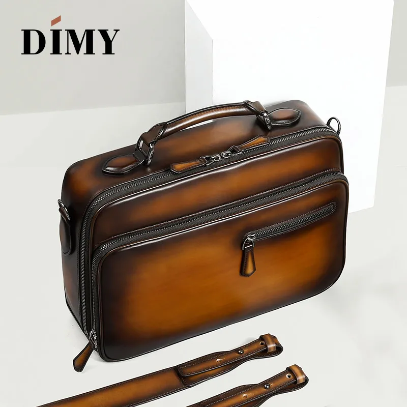 DIMY итальянские сумки-мессенджеры из коровьей кожи Мужская Наплечная Сумка