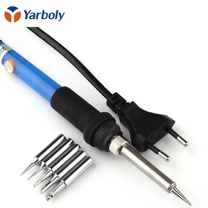 Электрический сварочный паяльник, 60 Вт, 220 В, с регулируемой температурой, с вилкой для ЕС