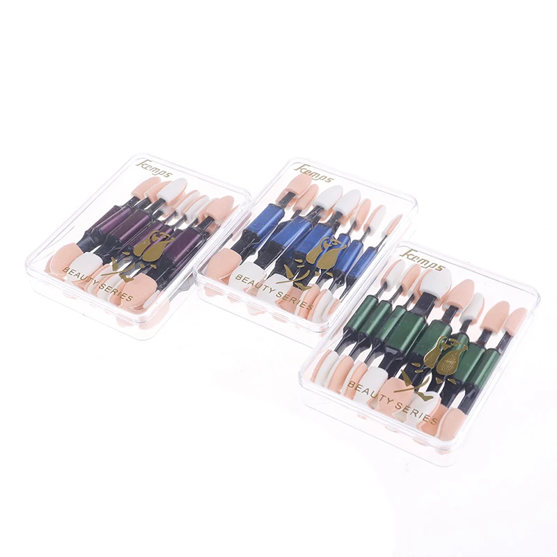 10 шт./упак. двухголовая губка случайного цвета тени для век подводка глаз