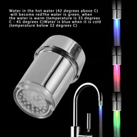 3 color led light change faucet filter shower water tap temperature sensor water faucet glow shower left screw with converter