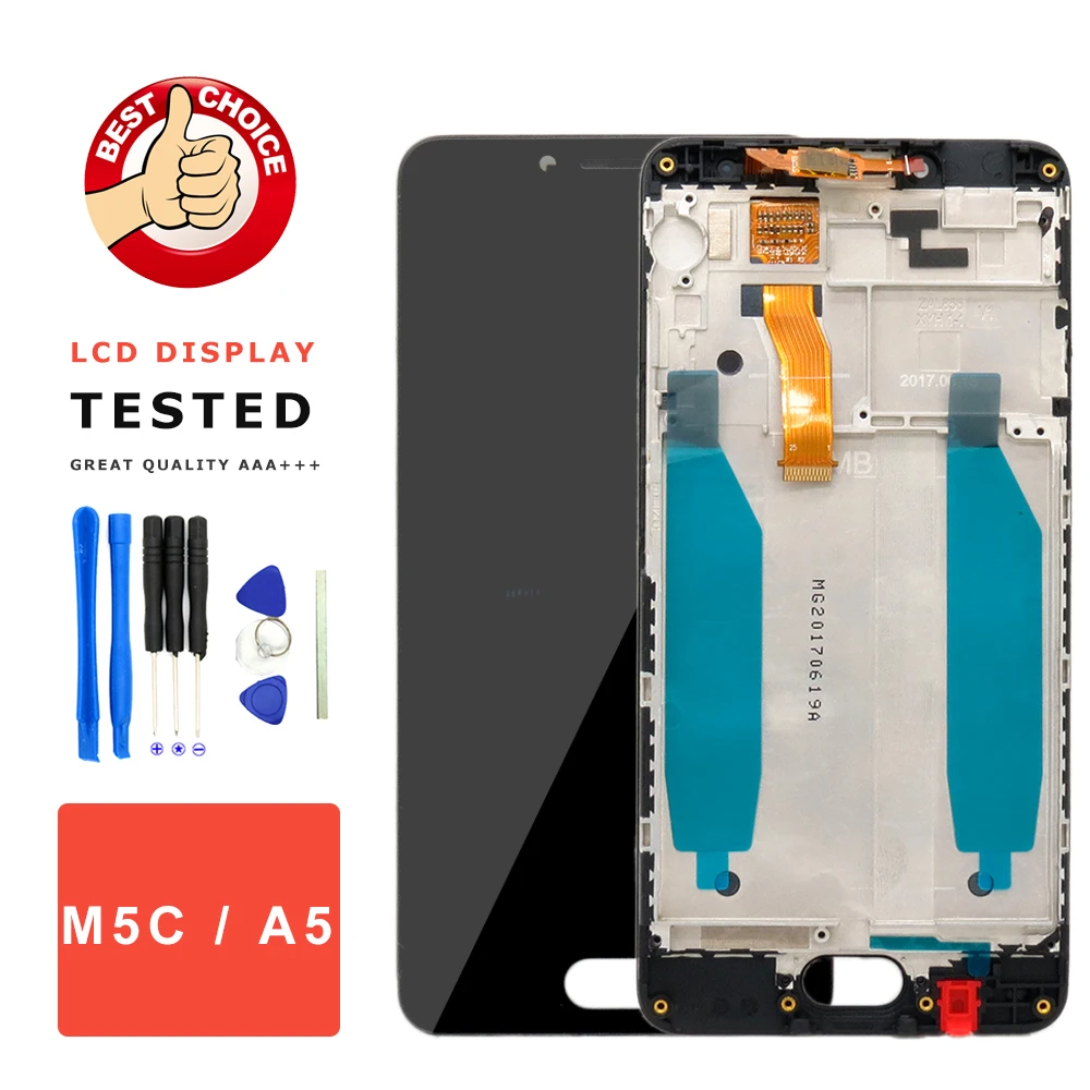Для Meizu M5C ЖК-дисплей сенсорный экран с рамкой дигитайзер сборка Замена для Meizu M5C дисплей Meizu M5C экран M710h