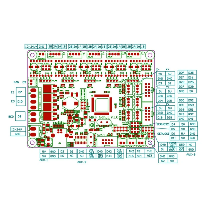 Аксессуары для 3D принтера материнская плата управления MKS GEN L V1.0 совместимые ramps с
