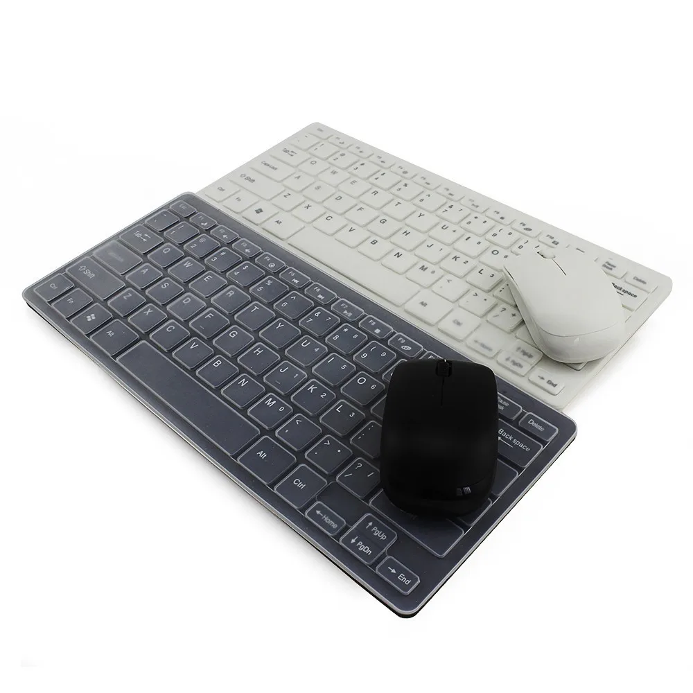 CHYI Wireless Mouse Keyboard Combo Ergonomic 2.4G Ultra Thin Keypad with 1200DPI Mice Kit Protective Film For PC Laptop Desktop |