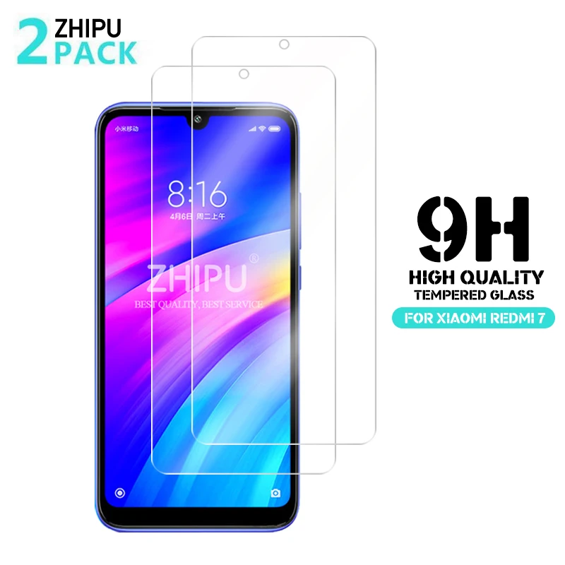 Закаленное стекло для Xiaomi Redmi 7 8A 7A 2 шт. защитное 2.5D 9H закаленное защитная