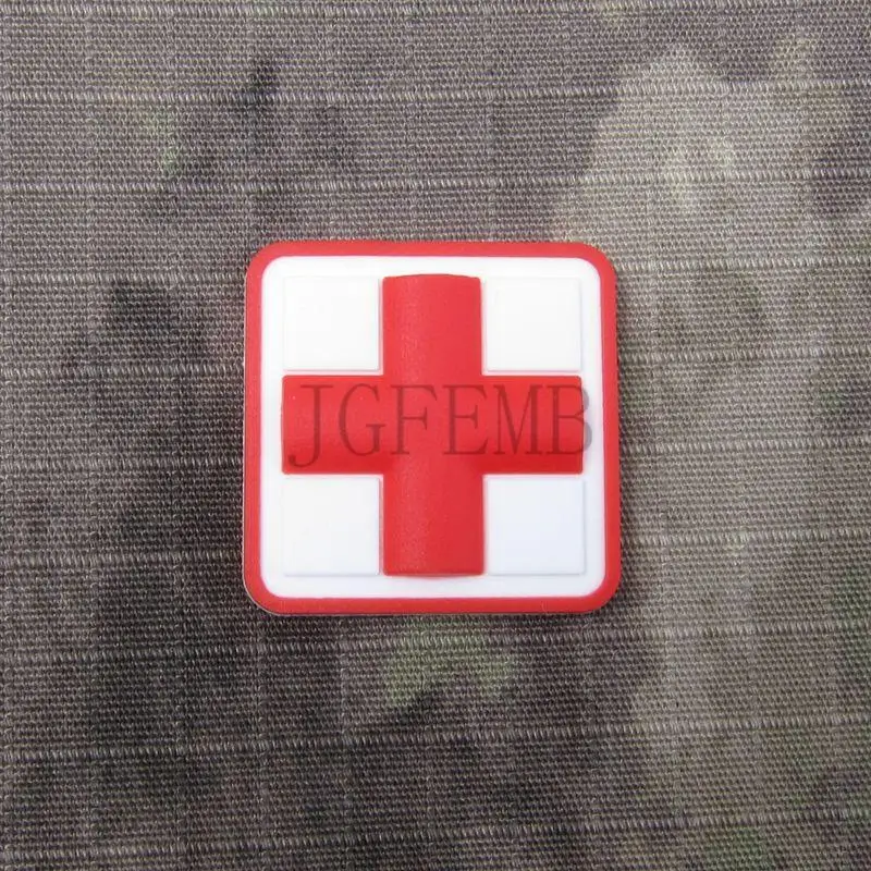 Красный Крест тактические медицинские 3D ПВХ патч значки мягкий корпус Открытый