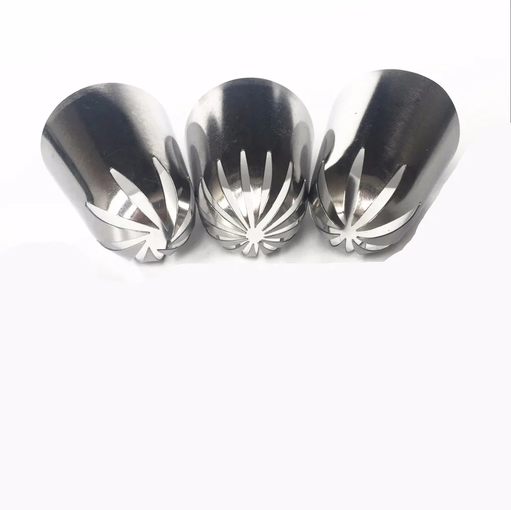 3 шт. Большая насадка для кондитерских изделий из нержавеющей стали наконечники