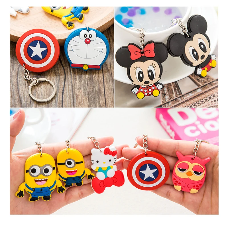 2016 много дизайнов Новый мультяшный силиконовый пластиковый милый чехол Брелок