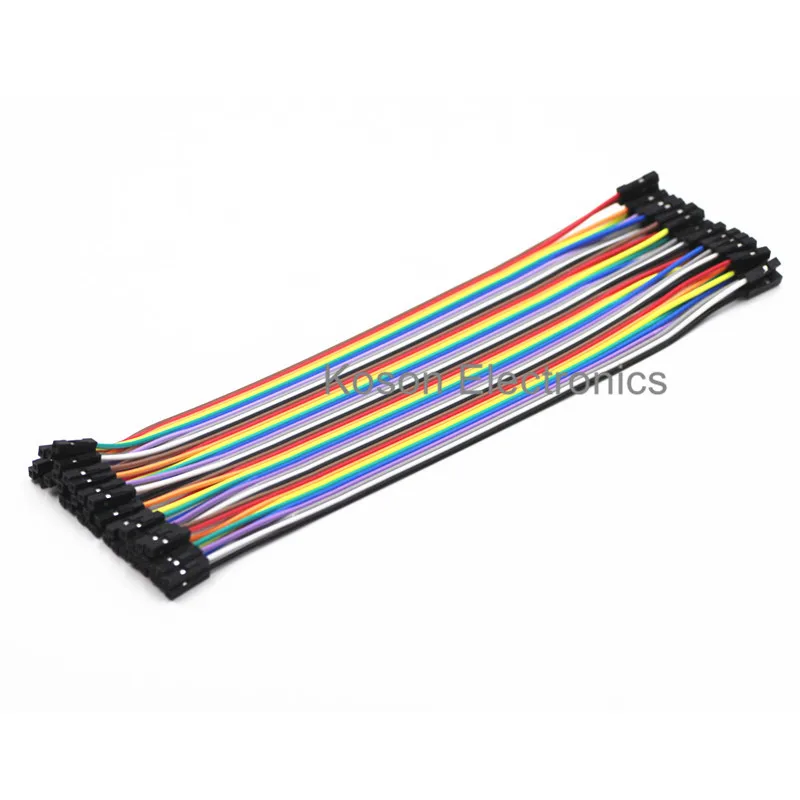 Перемычка для кабеля dupont 40 шт. кабель линия гнездо 20 см 1P arduino|line dupont|4 wire cable4 |