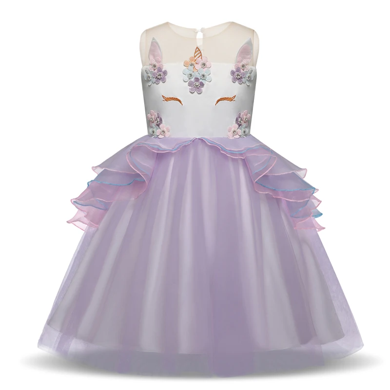 Keelorn Princess Dress Girl Costume 2020 Brand Girls Children Flowers Straight Kids Wedding Dresses for Clothing | Детская одежда и