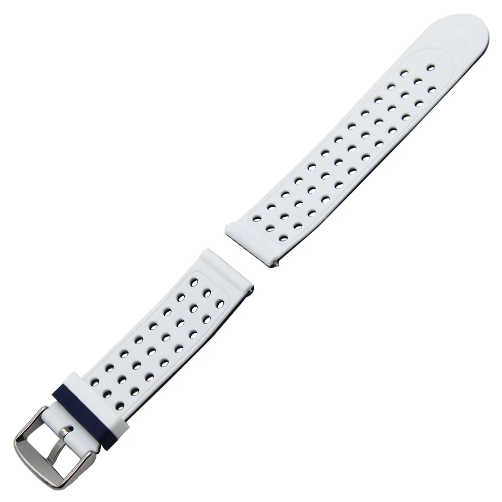 Ремешок силиконовый для Samsung Gear резиновый браслет смарт часов 20 мм двухцветный