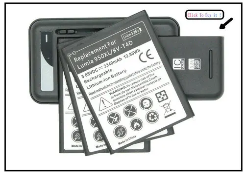 Ciszean 1 х 3340 мАч литий-ионная Расширенная Батарея для microsoft Nokia Lumia 950 XL 940 XL RM-1118 RM-1116 BV-T4D BVT4D