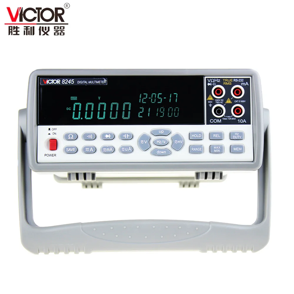 VICTOR VC8245 1000V 4 1/2 настольный цифровой мультиметр точный настольный мультиметр мультиметровый RMS USB тестер цифровой