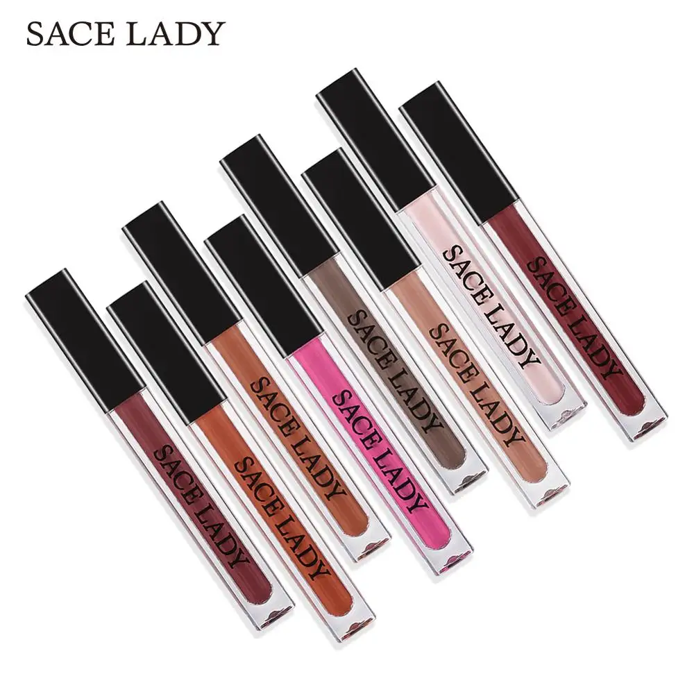 SACE леди ультра матовая губная помада длительный блеск для губ комплект