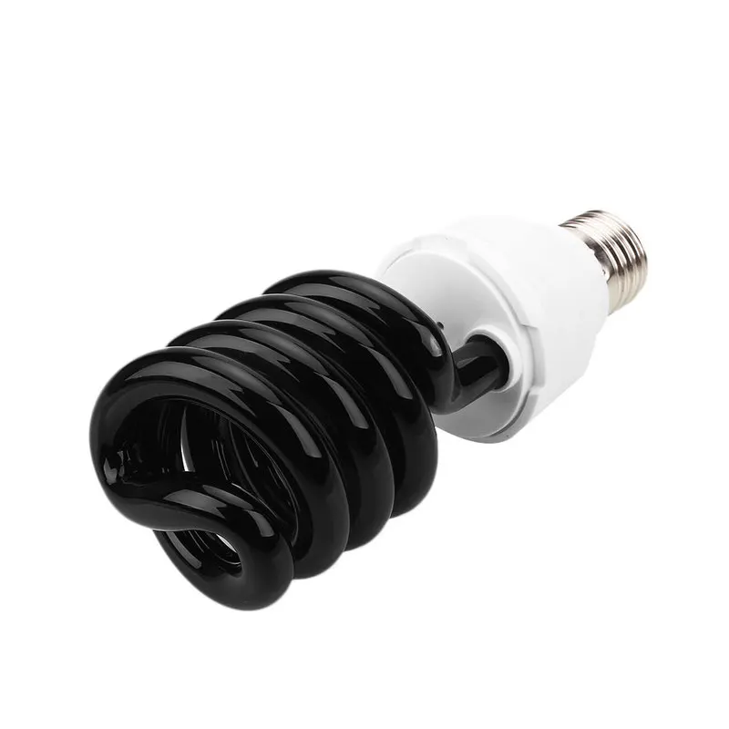 220V E27 40 Вт ультрафиолетовая лампочка энергосберегающие черный светло-фиолетовая лампа освещения ультрафиолетовая флуоресцентная компактная люминесцентная лампа лампочка спираль