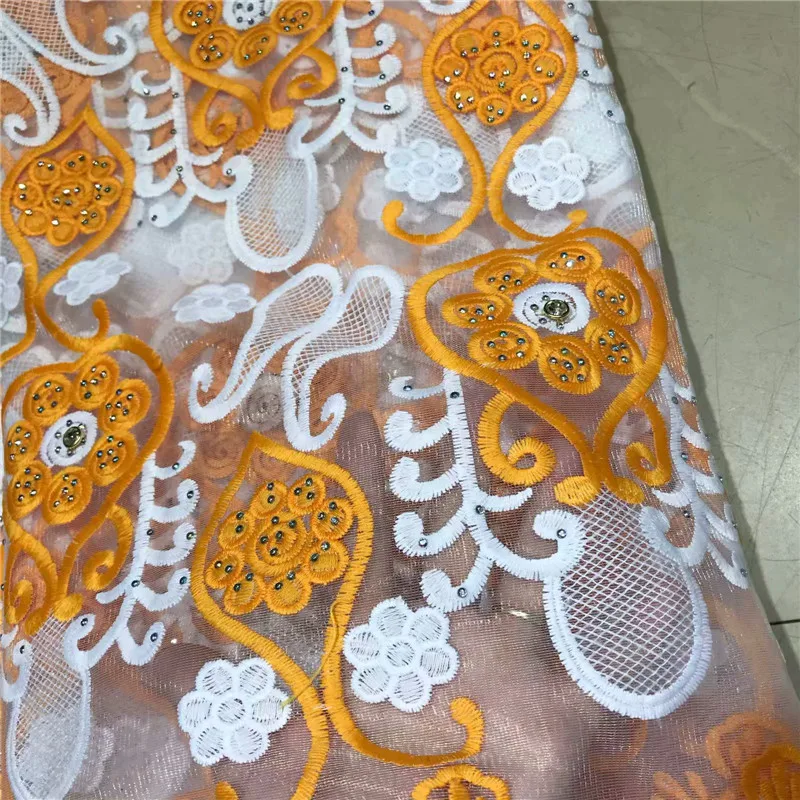 

African Lace Fabric 2019 High Quality Lace French Lace Fabric stones Lace Fabric nigerian lace Beautiful wedding dress 2L2-12
