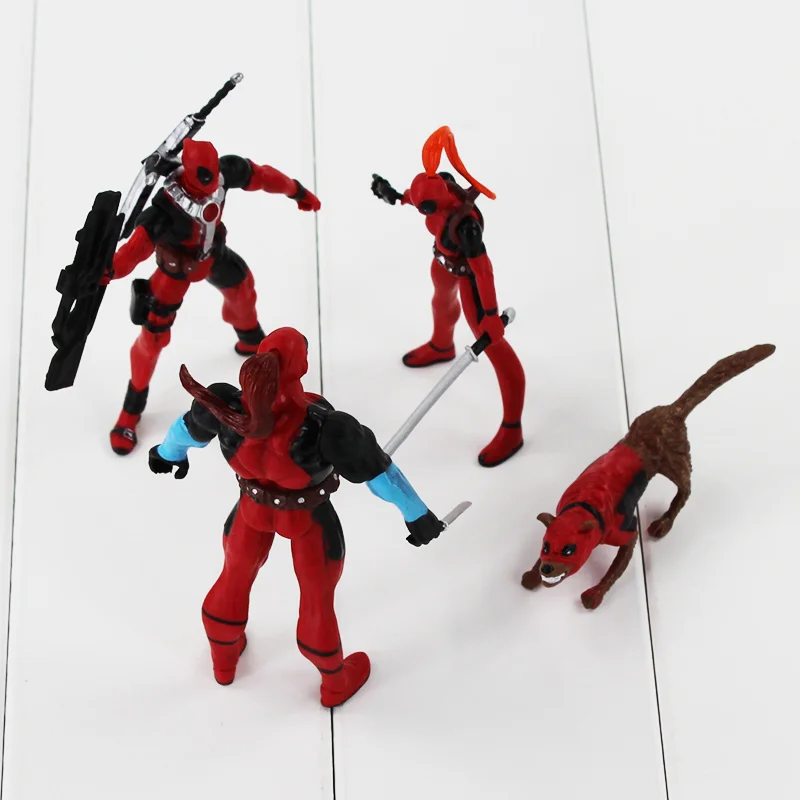 Новинка 4 шт./лот X men Dead pool Дэдпул ПВХ экшн фигурка Коллекционная модель
