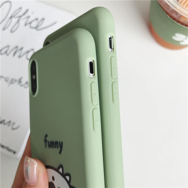 WTSZKL милый маття зеленый маленький динозавр шаблон телефон чехол для iPhone 6 S 7 8 Plus