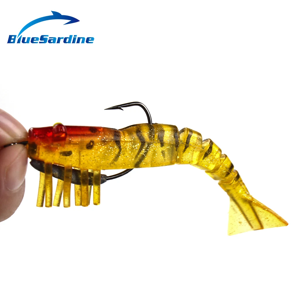 BlueSardine 3 шт. 8 4 г 9 5 см мягкие приманки для рыбалки Мягкие с Крючки-креветки