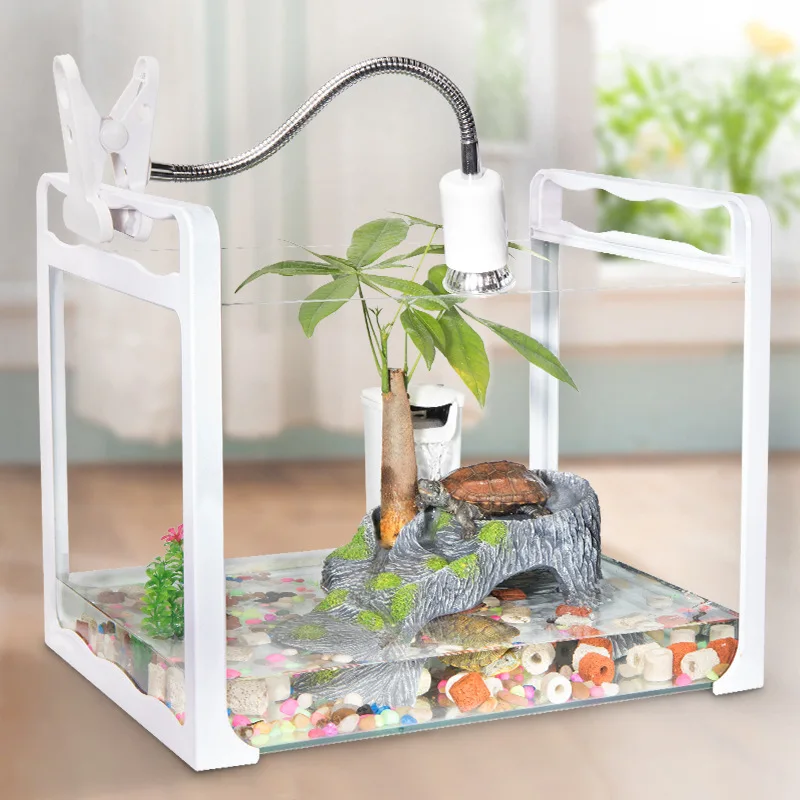 Цилиндр черепахи с сушильной платформой бак для воды стеклянный бразильский