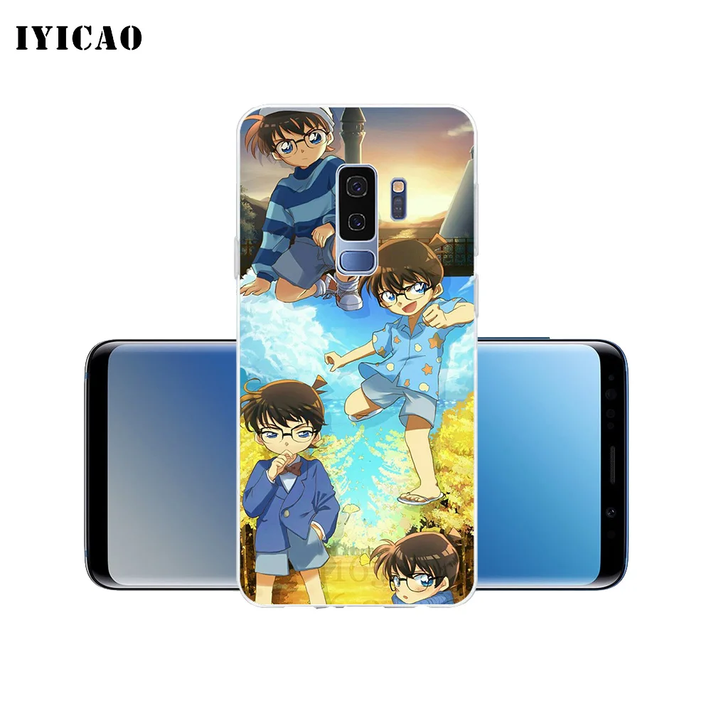 IYICAO аниме Detective Conan Мягкий силиконовый чехол для телефона Samsung Galaxy S10e S10 S9 S8 Plus S7 Edge