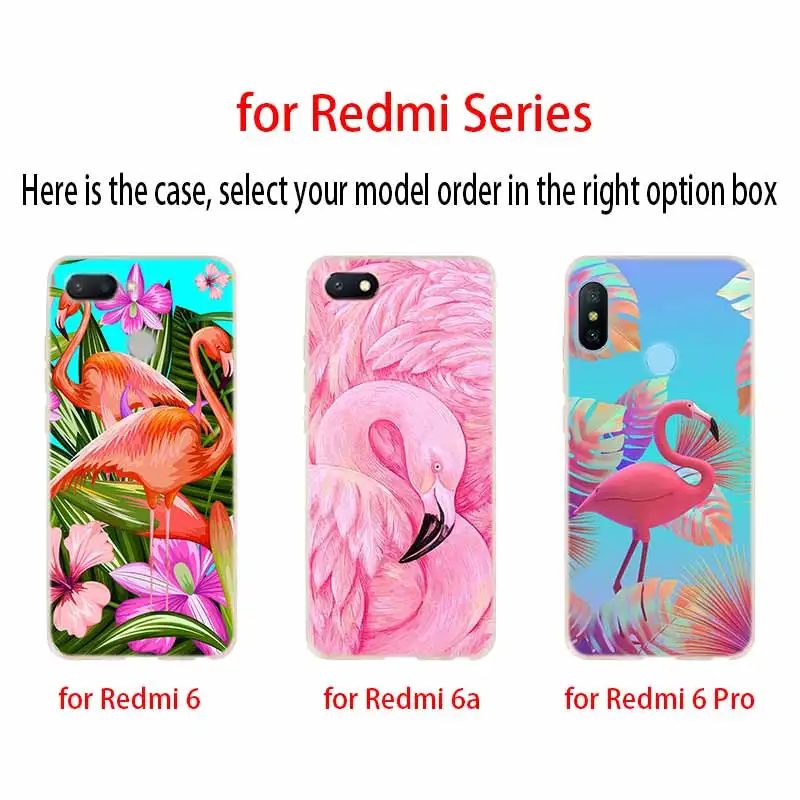 Розовый Модный мягкий чехол из ТПУ с фламинго для Xiaomi Redmi Note 10 9 8 7 6 5 Pro Max 10S 9S 9T 8T 4G |