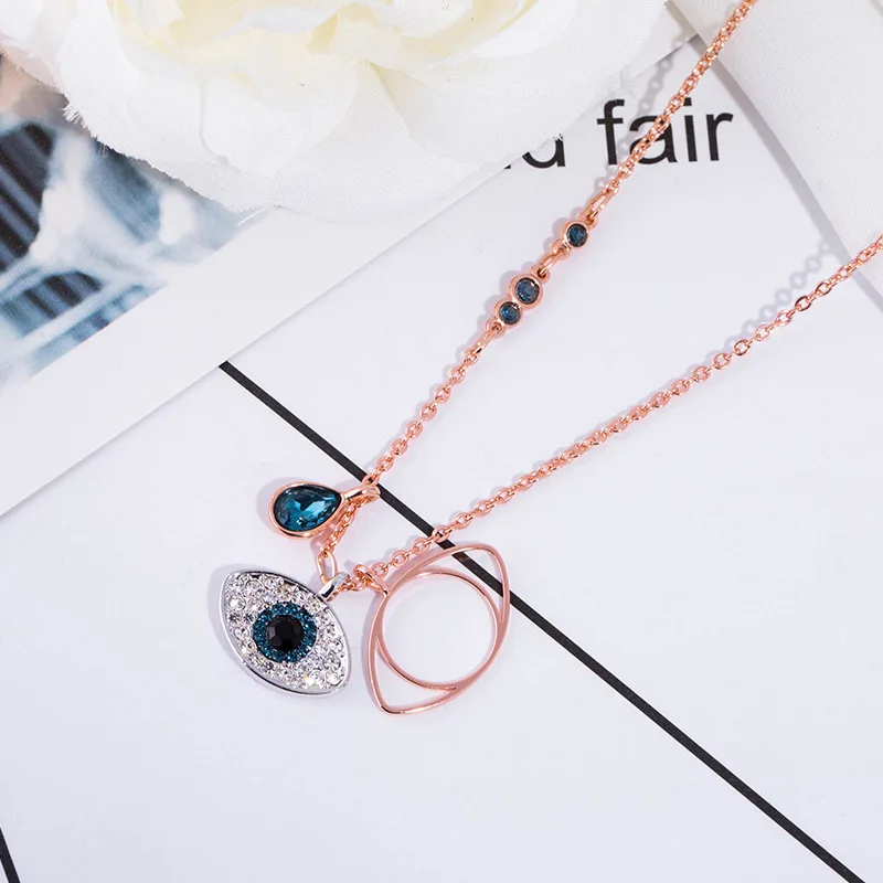 Tisvina к сожалению Evil Eye ожерелье s для женщин розовое золото цвет оригинальный