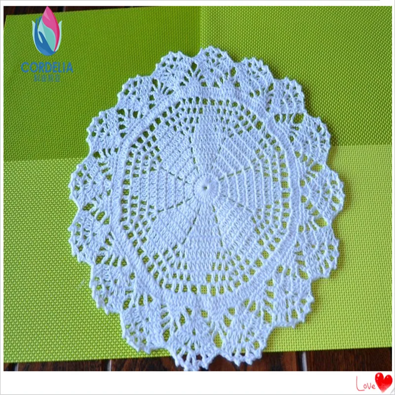 Французский красивый 12 шт./партия Хлопковый вязаный крючком кружевной войлок для