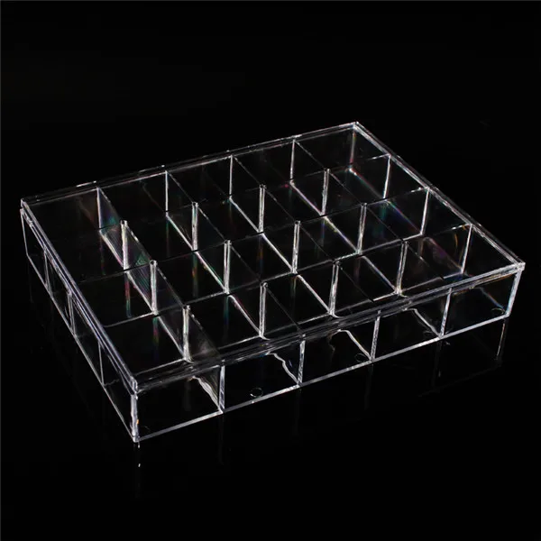 Оптовая продажа 1 шт. Clear View Акриловые Ювелирные Изделия Дисплей Коробка для