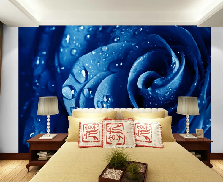 Оптовая продажа 3d цветок фрески диван фон настенные росписи БУМАГИ в виде капли