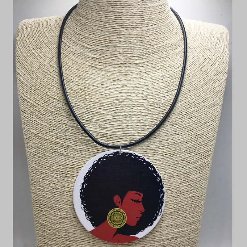 2017 новейшие африканские женщины деревянная подвеска для ожерелья|pendant necklace|necklace