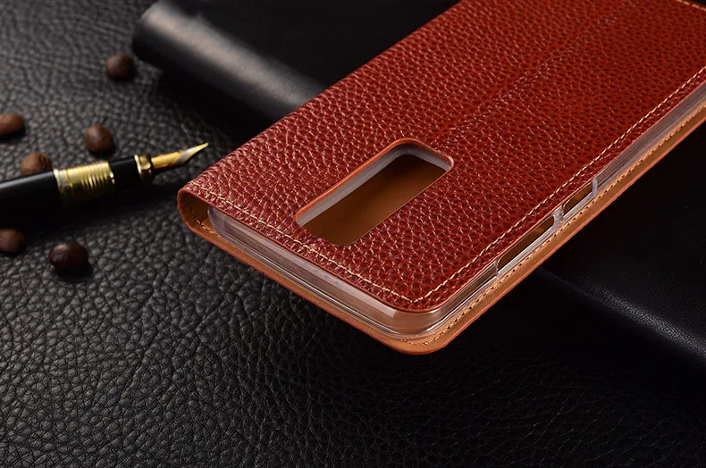 Kezihome Роскошный чехол из натуральной кожи в деловом стиле для Leagoo S8