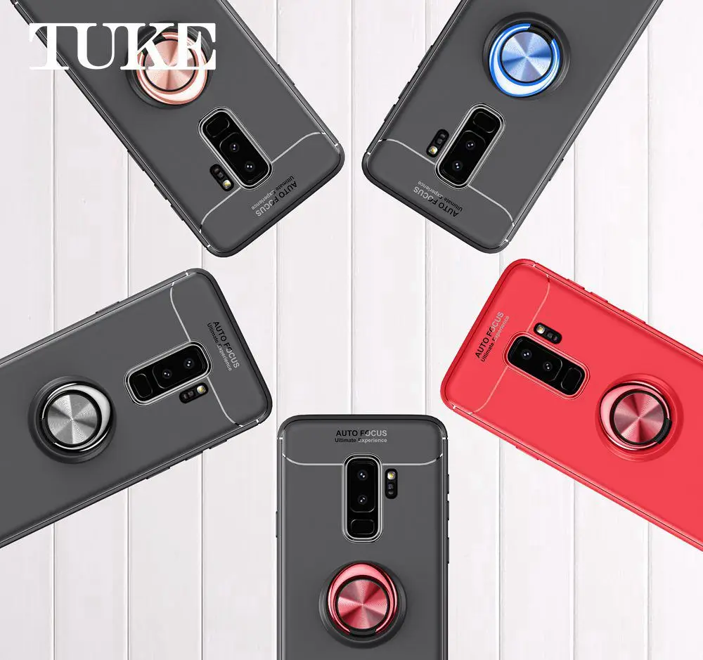 Роскошный силиконовый защитный чехол TUKE для Samsung Galaxy S9 Plus с поворотом на 360